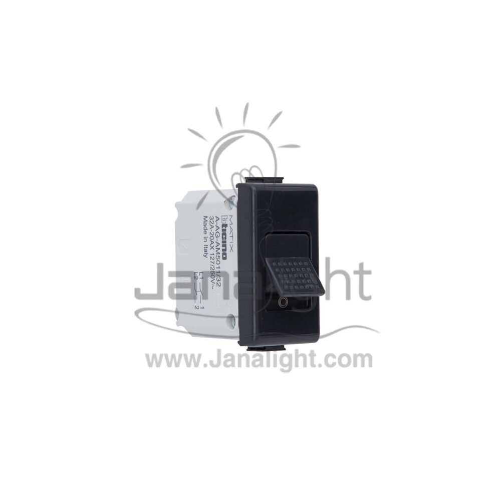 مفتاح تكييف 32 امبير ماتكس ايطالي اسود AG5011/32 black 32A Air Conditioning Switch matix italy